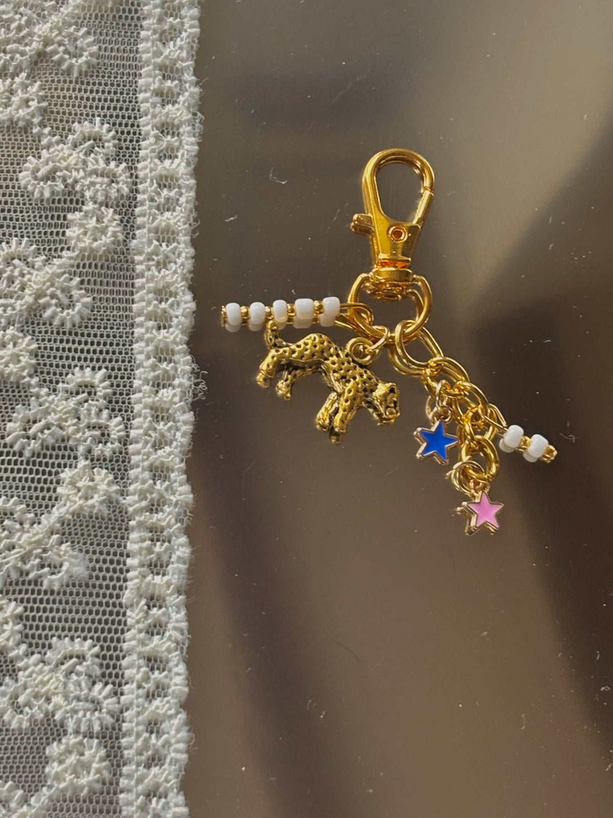 gold leo keychain
