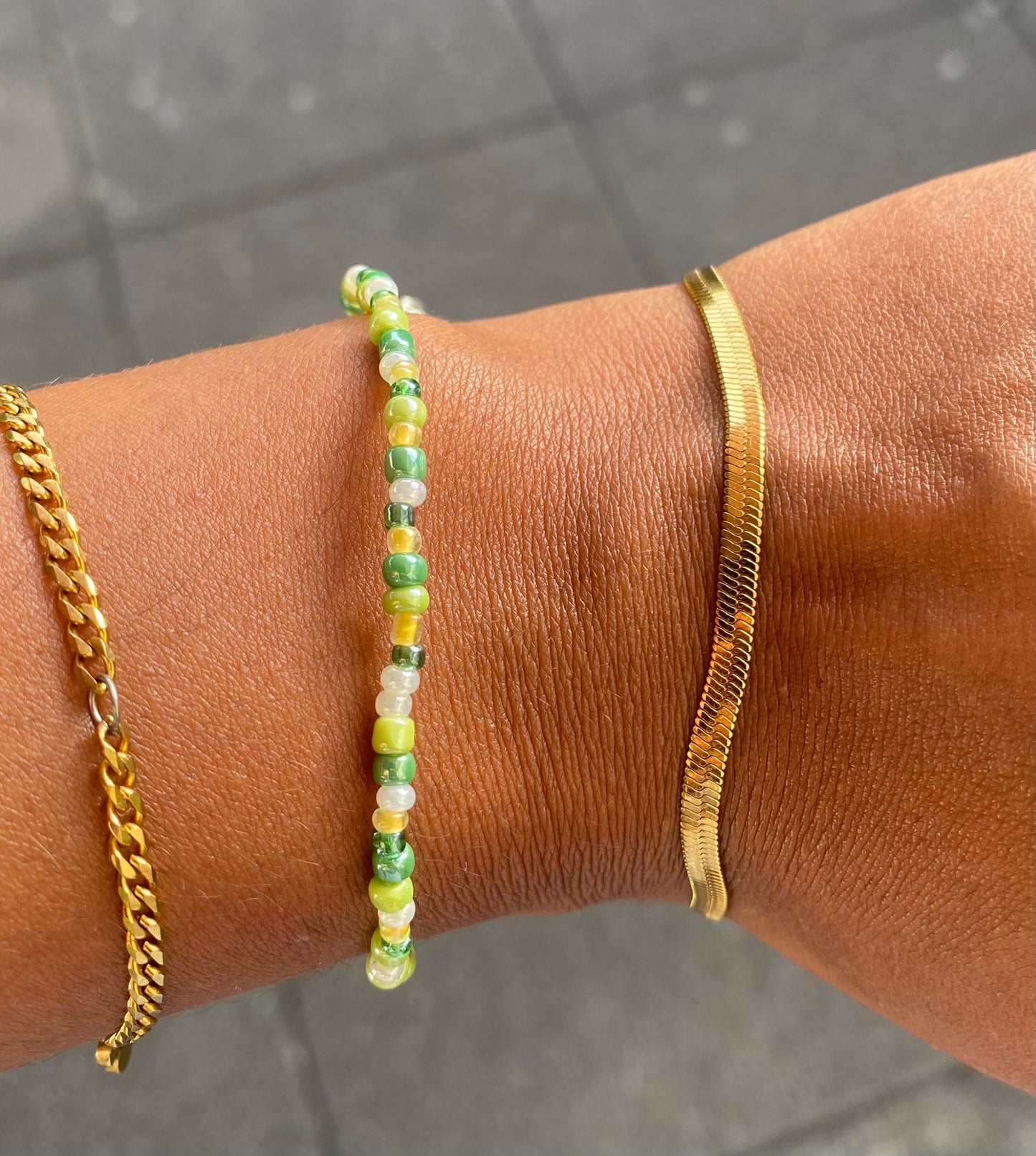 pistachio bracelet