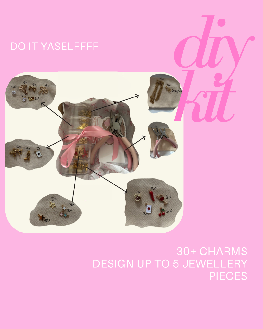 DIY jewellery kit gold 01
