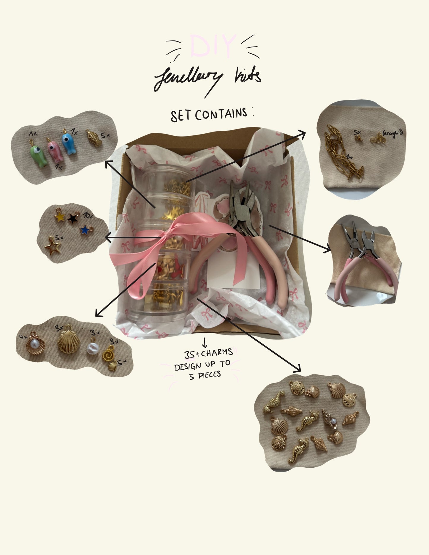DIY jewellery kit gold 02