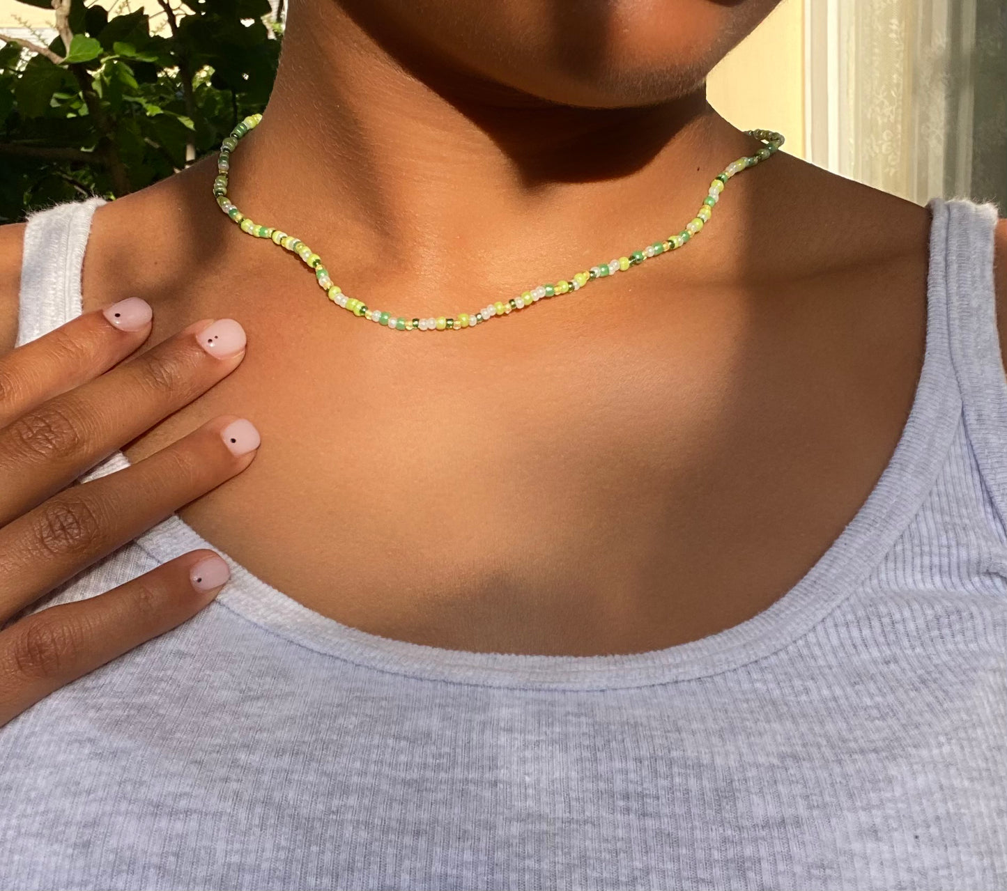 pistachio necklace